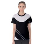 White and black abstraction Women s Cotton Tee