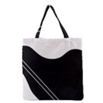 White and black abstraction Grocery Tote Bag
