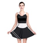 White and black abstraction Reversible Skater Dress