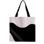 White and black abstraction Zipper Grocery Tote Bag