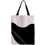 White and black abstraction Zipper Classic Tote Bag