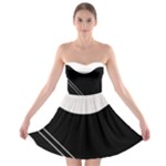 White and black abstraction Strapless Bra Top Dress