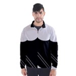 White and black abstraction Wind Breaker (Men)