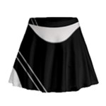 White and black abstraction Mini Flare Skirt