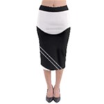 White and black abstraction Midi Pencil Skirt