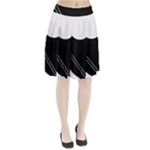 White and black abstraction Pleated Skirt