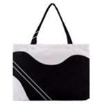 White and black abstraction Medium Zipper Tote Bag