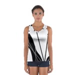 White and Black  Women s Sport Tank Top 