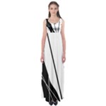 White and Black  Empire Waist Maxi Dress