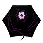 Purple, white and black lines Mini Folding Umbrellas