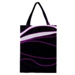 Purple, white and black lines Classic Tote Bag