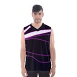 Purple, white and black lines Men s Basketball Tank Top