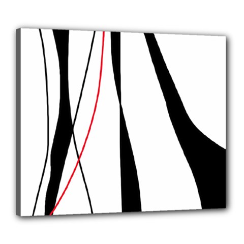 Red, white and black elegant design Canvas 24  x 20  from ZippyPress