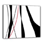 Red, white and black elegant design Canvas 24  x 20 