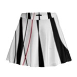 Red, white and black elegant design Mini Flare Skirt