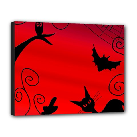 Halloween landscape Canvas 14  x 11  from ZippyPress