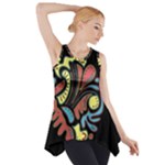 Colorful abstract spot Side Drop Tank Tunic