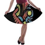 Colorful abstract spot A-line Skater Skirt
