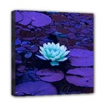 Lotus Flower Magical Colors Purple Blue Turquoise Mini Canvas 8  x 8 