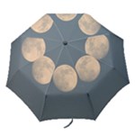 The Moon and blue sky Folding Umbrellas