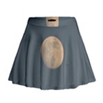 The Moon and blue sky Mini Flare Skirt