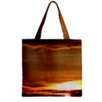 Summer Sunset Zipper Grocery Tote Bag