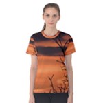 Tree branches and sunset Women s Cotton Tee