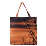 Tree branches and sunset Grocery Tote Bag