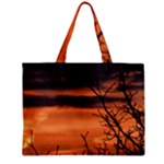 Tree branches and sunset Zipper Mini Tote Bag