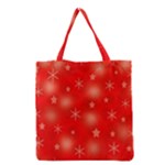 Red Xmas desing Grocery Tote Bag