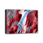 Blue and red smoke Mini Canvas 7  x 5 