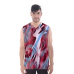 Blue and red smoke Men s Basketball Tank Top