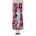 Blue and red smoke Maxi Skirts