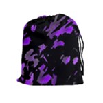 Painter was here - purple Drawstring Pouches (Extra Large)