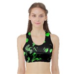 Painter was here - green Sports Bra with Border
