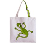 Green lizard Zipper Grocery Tote Bag