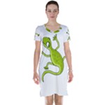Green lizard Short Sleeve Nightdress