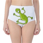 Green lizard High-Waist Bikini Bottoms
