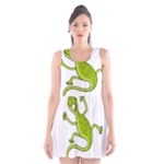 Green lizard Scoop Neck Skater Dress