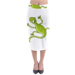 Green lizard Midi Pencil Skirt