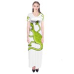 Green lizard Short Sleeve Maxi Dress