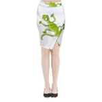 Green lizard Midi Wrap Pencil Skirt