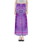 India Ornaments Mandala Pillar Blue Violet Maxi Skirts