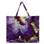 Purple Abstract Geometric Dream Zipper Large Tote Bag