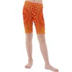 Lotus Fractal Flower Orange Yellow Kids  Mid Length Swim Shorts