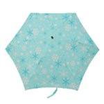 Blue Xmas pattern Mini Folding Umbrellas