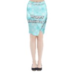 Happy holidays blue pattern Midi Wrap Pencil Skirt