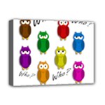 Cute owls - Who? Deluxe Canvas 16  x 12  