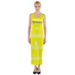 Yellow Xmas Fitted Maxi Dress