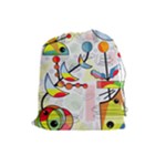 Happy day Drawstring Pouches (Large) 